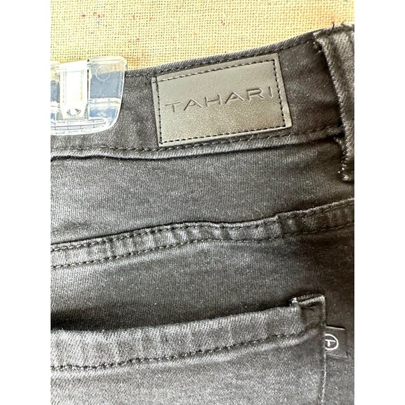 Tahari Chloe Tummy Tuck Slimming Fit Solutions Skinny Jeans Mid Rise Black 16W - Picture 5 of 12